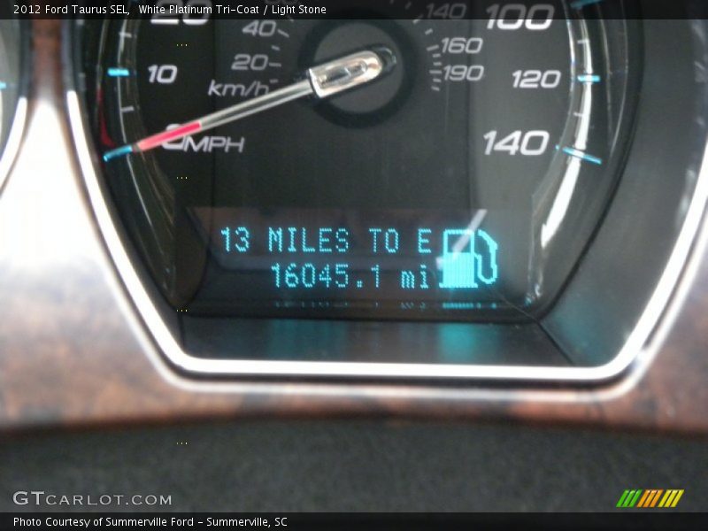 White Platinum Tri-Coat / Light Stone 2012 Ford Taurus SEL