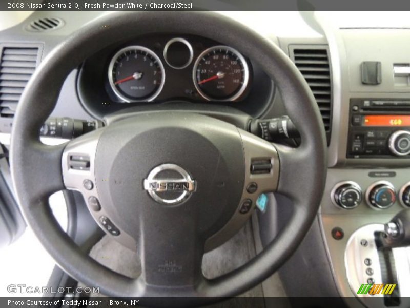 Fresh Powder White / Charcoal/Steel 2008 Nissan Sentra 2.0