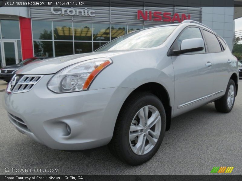 Brilliant Silver / Black 2013 Nissan Rogue SV