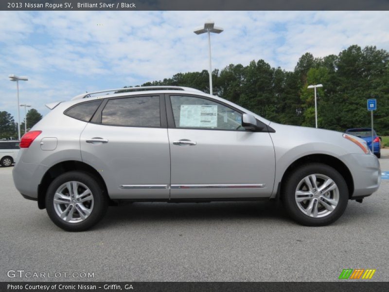 Brilliant Silver / Black 2013 Nissan Rogue SV