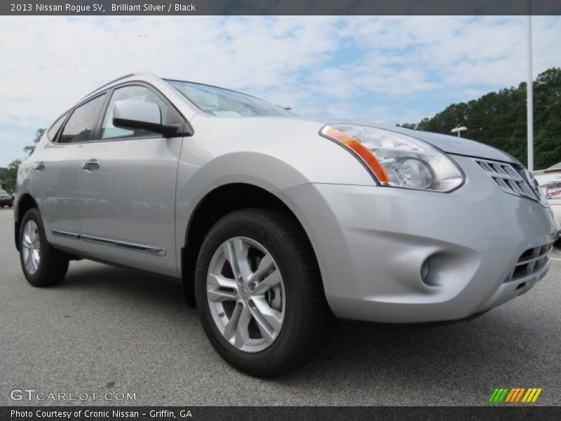 Brilliant Silver / Black 2013 Nissan Rogue SV