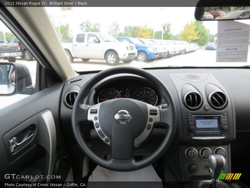 Brilliant Silver / Black 2013 Nissan Rogue SV