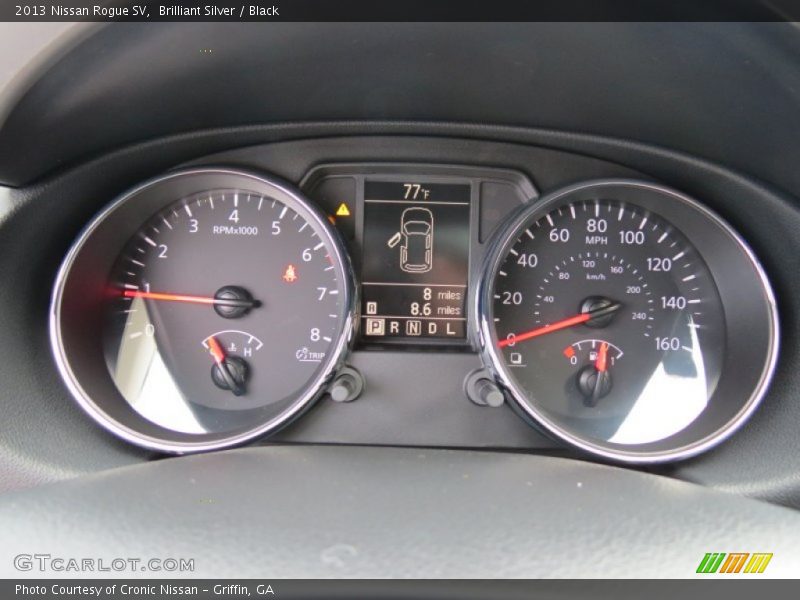 Brilliant Silver / Black 2013 Nissan Rogue SV