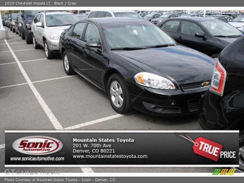 Black / Gray 2010 Chevrolet Impala LT