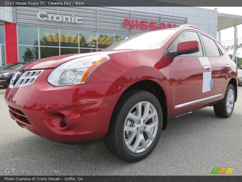 Cayenne Red / Black 2013 Nissan Rogue SV