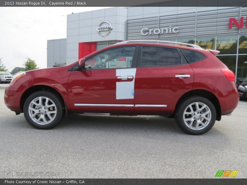 Cayenne Red / Black 2013 Nissan Rogue SV