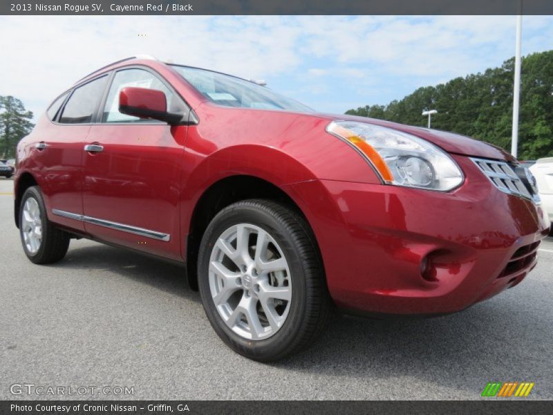 Cayenne Red / Black 2013 Nissan Rogue SV