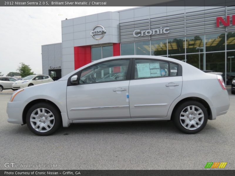Brilliant Silver Metallic / Charcoal 2012 Nissan Sentra 2.0 S