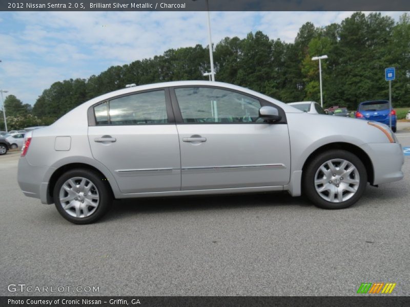 Brilliant Silver Metallic / Charcoal 2012 Nissan Sentra 2.0 S