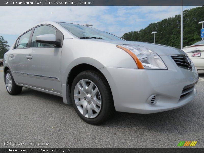 Brilliant Silver Metallic / Charcoal 2012 Nissan Sentra 2.0 S