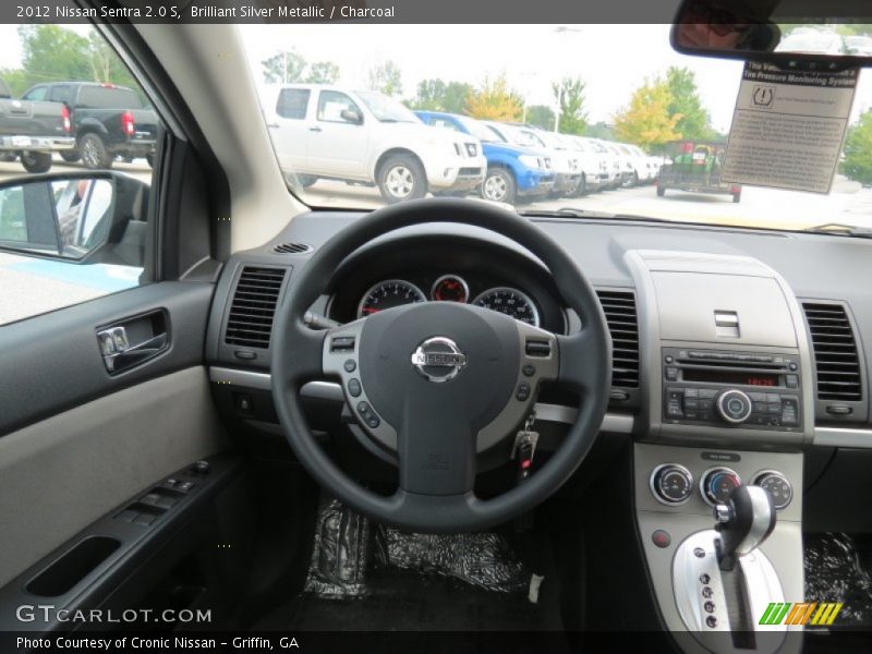 Brilliant Silver Metallic / Charcoal 2012 Nissan Sentra 2.0 S