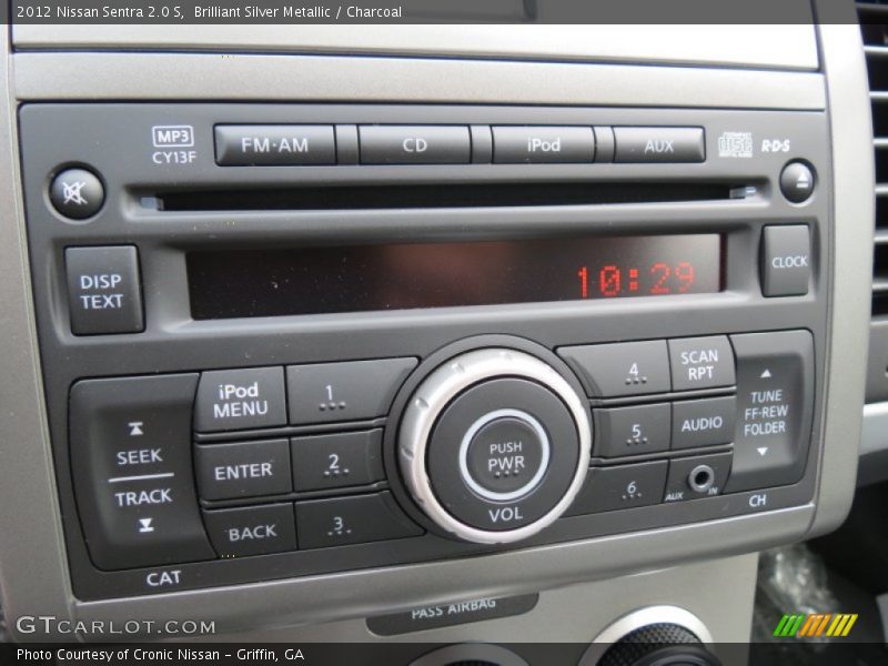 Brilliant Silver Metallic / Charcoal 2012 Nissan Sentra 2.0 S