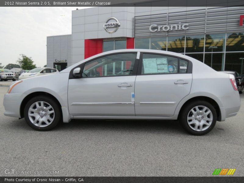 Brilliant Silver Metallic / Charcoal 2012 Nissan Sentra 2.0 S