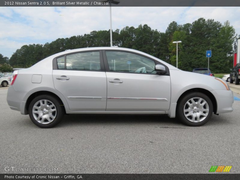 Brilliant Silver Metallic / Charcoal 2012 Nissan Sentra 2.0 S