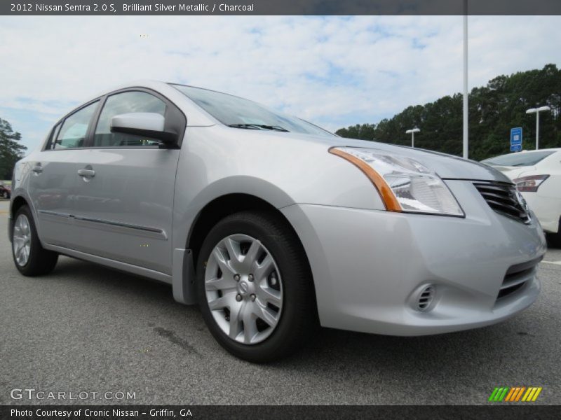 Brilliant Silver Metallic / Charcoal 2012 Nissan Sentra 2.0 S