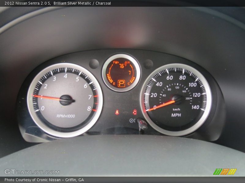 Brilliant Silver Metallic / Charcoal 2012 Nissan Sentra 2.0 S