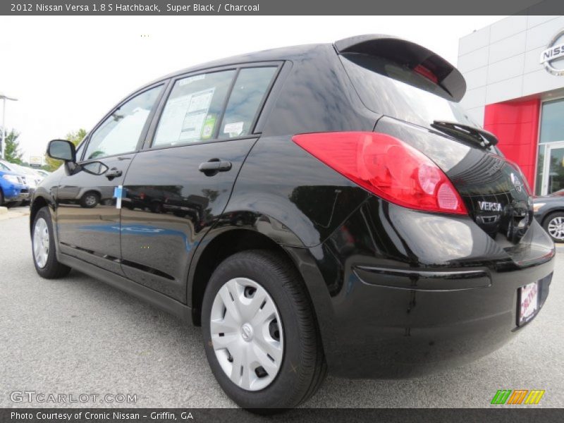 Super Black / Charcoal 2012 Nissan Versa 1.8 S Hatchback