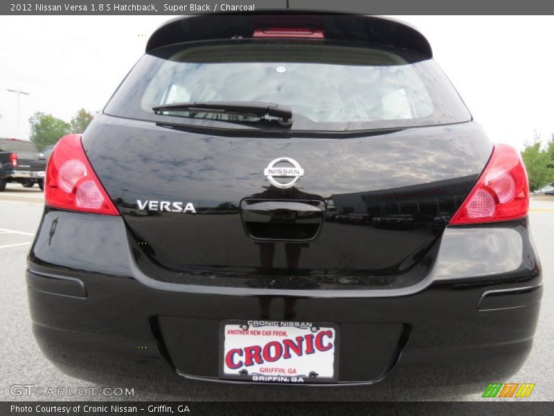 Super Black / Charcoal 2012 Nissan Versa 1.8 S Hatchback