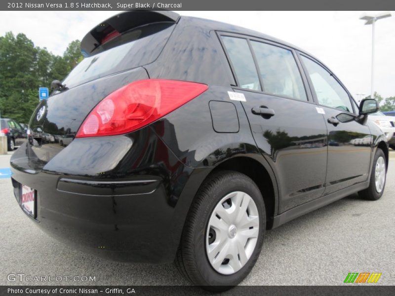 Super Black / Charcoal 2012 Nissan Versa 1.8 S Hatchback