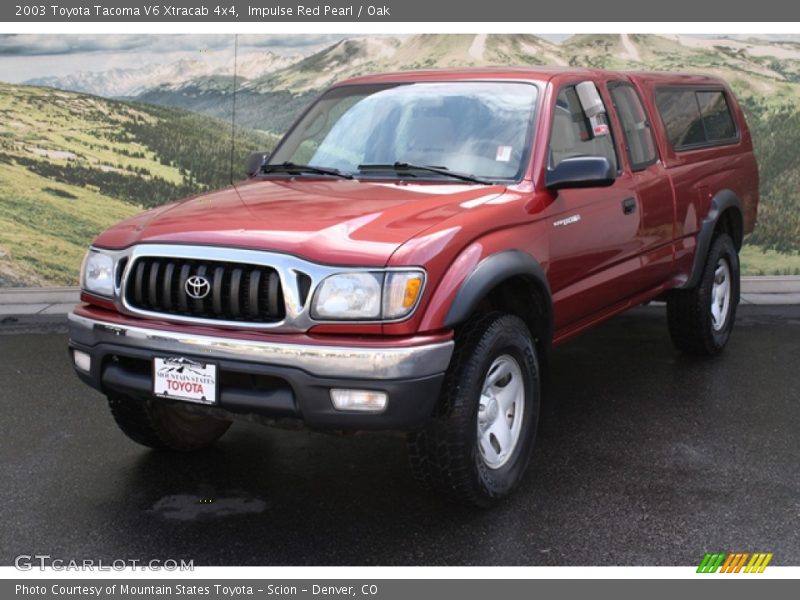 Impulse Red Pearl / Oak 2003 Toyota Tacoma V6 Xtracab 4x4