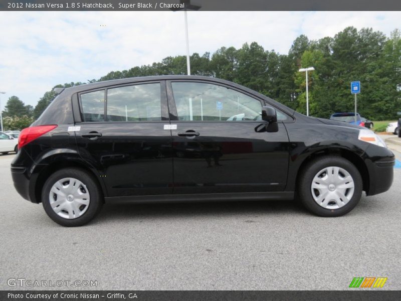 Super Black / Charcoal 2012 Nissan Versa 1.8 S Hatchback