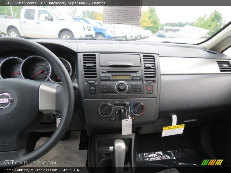 Super Black / Charcoal 2012 Nissan Versa 1.8 S Hatchback