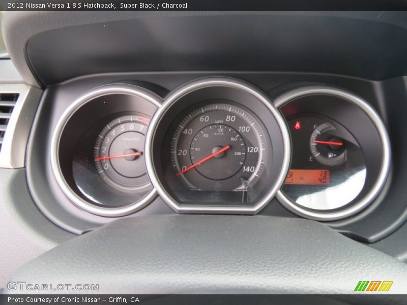 Super Black / Charcoal 2012 Nissan Versa 1.8 S Hatchback