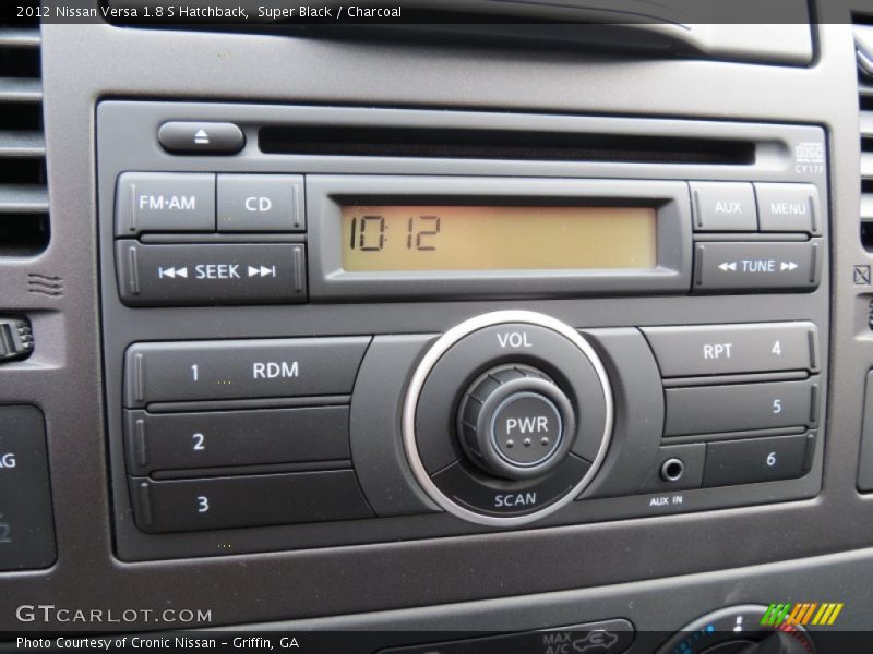 Super Black / Charcoal 2012 Nissan Versa 1.8 S Hatchback