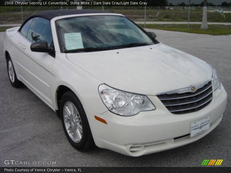 Stone White / Dark Slate Gray/Light Slate Gray 2008 Chrysler Sebring LX Convertible