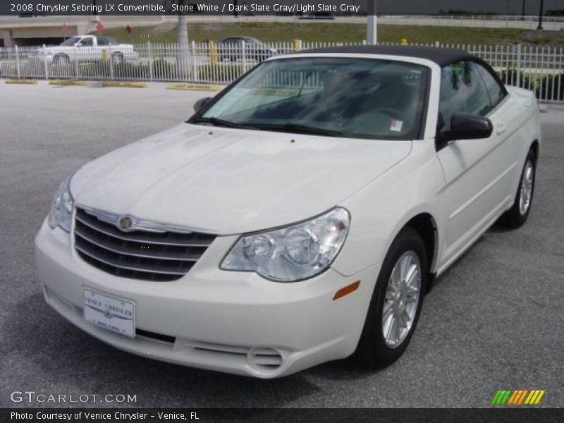 Stone White / Dark Slate Gray/Light Slate Gray 2008 Chrysler Sebring LX Convertible