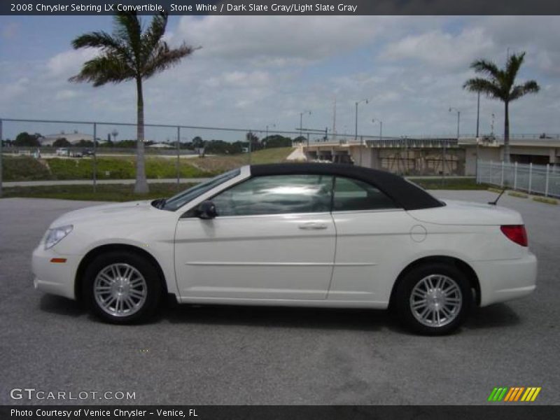 Stone White / Dark Slate Gray/Light Slate Gray 2008 Chrysler Sebring LX Convertible