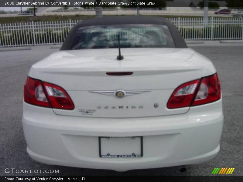 Stone White / Dark Slate Gray/Light Slate Gray 2008 Chrysler Sebring LX Convertible