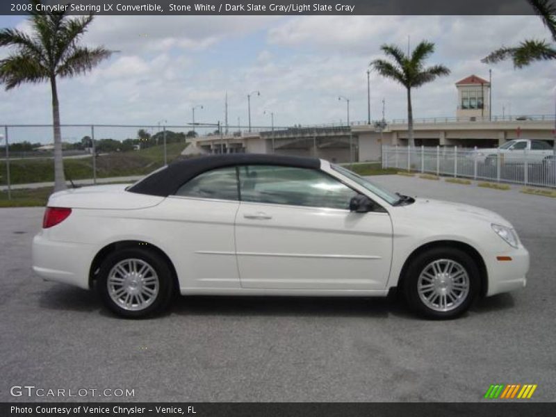 Stone White / Dark Slate Gray/Light Slate Gray 2008 Chrysler Sebring LX Convertible