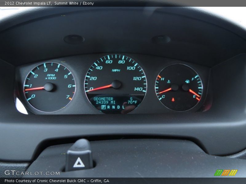Summit White / Ebony 2012 Chevrolet Impala LT