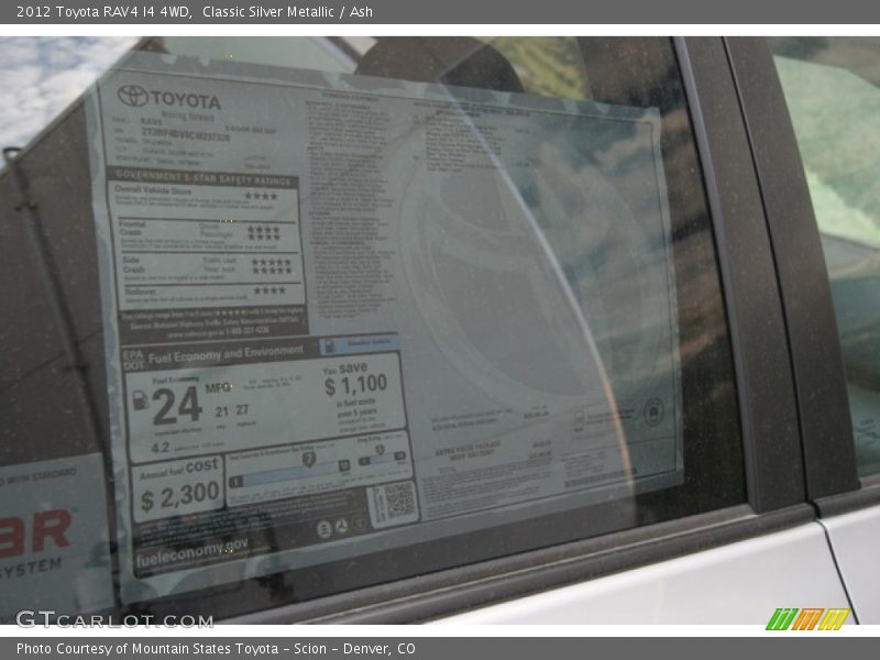 Classic Silver Metallic / Ash 2012 Toyota RAV4 I4 4WD