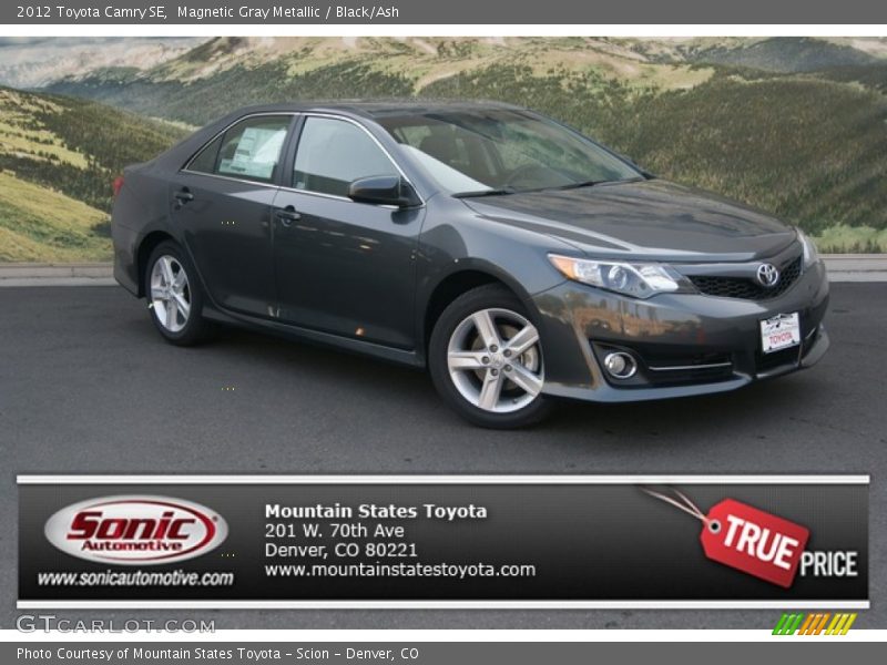 Magnetic Gray Metallic / Black/Ash 2012 Toyota Camry SE