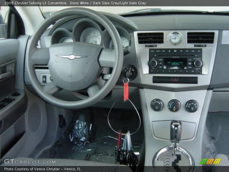Stone White / Dark Slate Gray/Light Slate Gray 2008 Chrysler Sebring LX Convertible