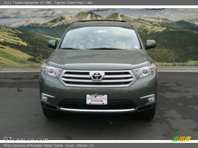 Cypress Green Pearl / Ash 2012 Toyota Highlander V6 4WD