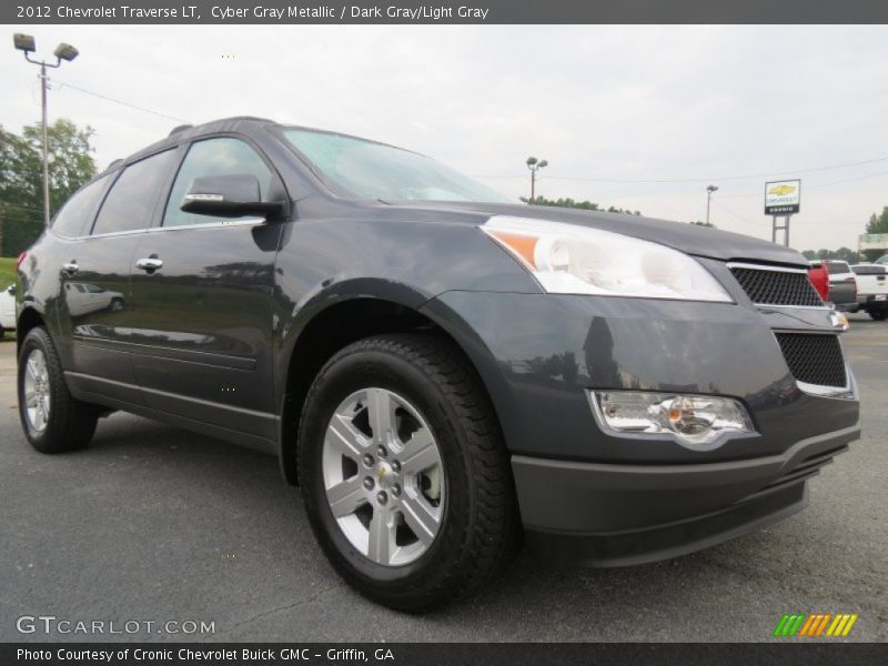 Cyber Gray Metallic / Dark Gray/Light Gray 2012 Chevrolet Traverse LT