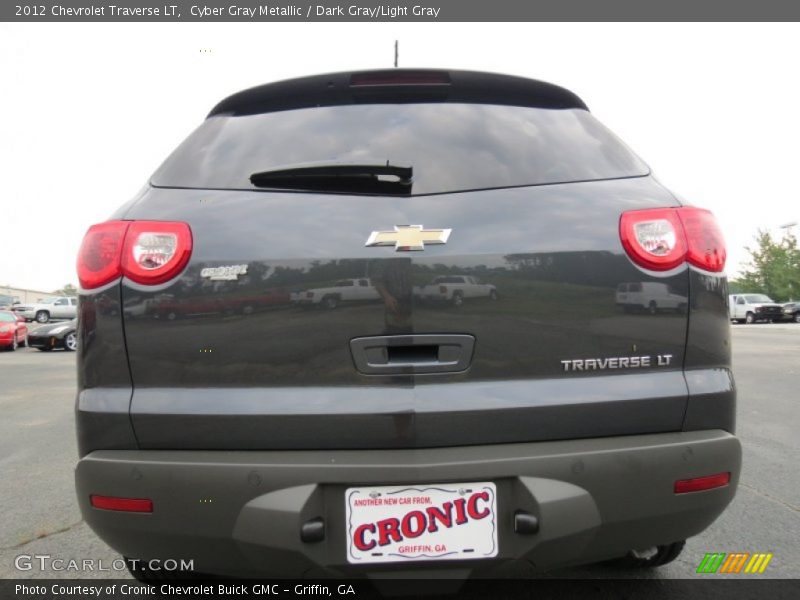 Cyber Gray Metallic / Dark Gray/Light Gray 2012 Chevrolet Traverse LT