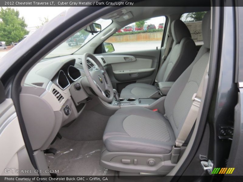 Cyber Gray Metallic / Dark Gray/Light Gray 2012 Chevrolet Traverse LT