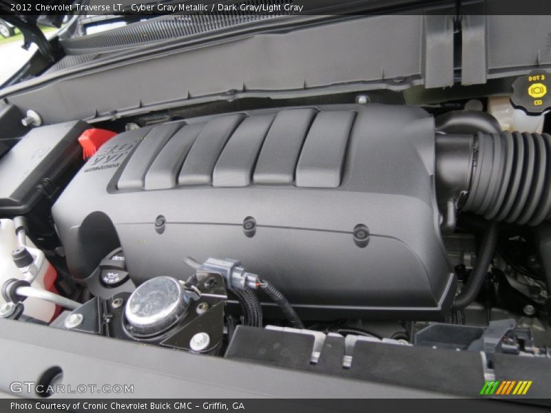 Cyber Gray Metallic / Dark Gray/Light Gray 2012 Chevrolet Traverse LT