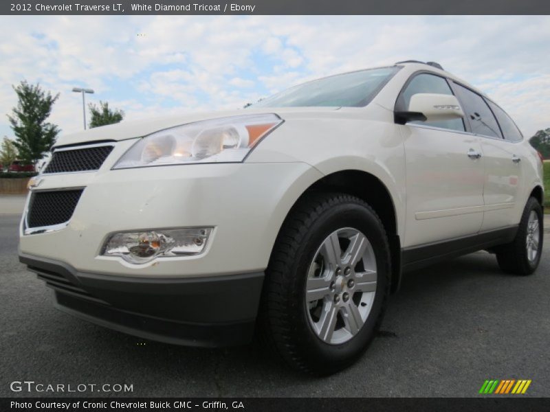 White Diamond Tricoat / Ebony 2012 Chevrolet Traverse LT