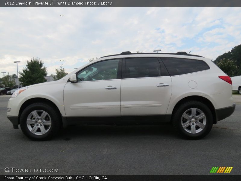 White Diamond Tricoat / Ebony 2012 Chevrolet Traverse LT