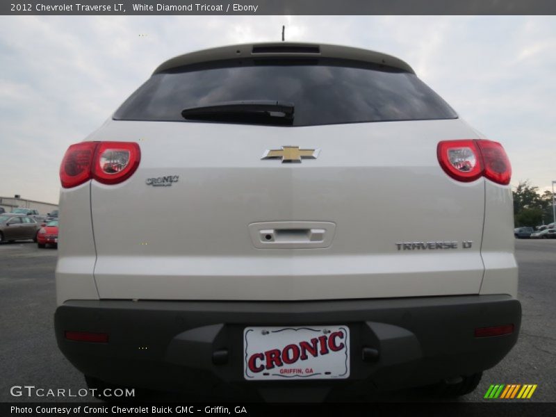 White Diamond Tricoat / Ebony 2012 Chevrolet Traverse LT