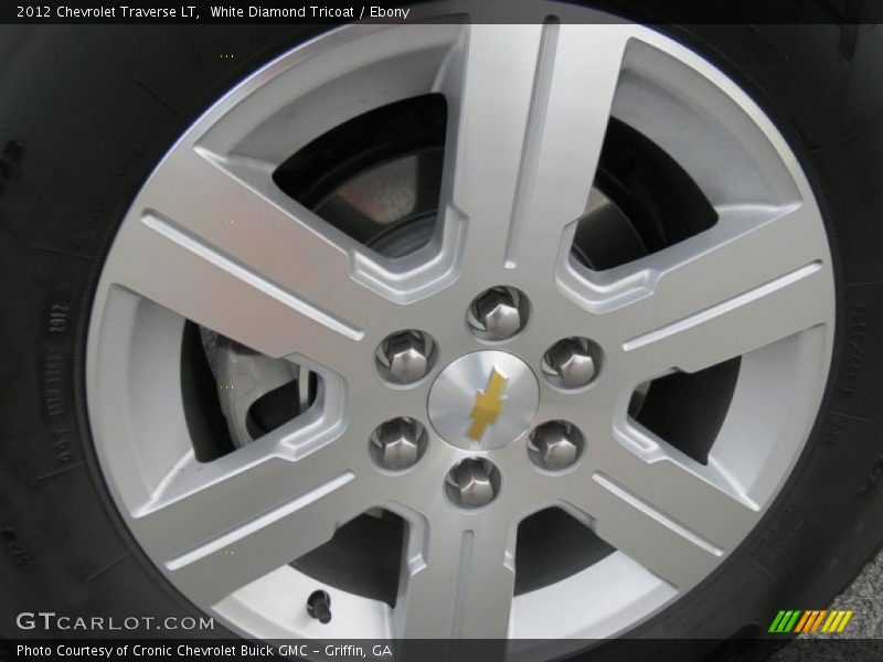 White Diamond Tricoat / Ebony 2012 Chevrolet Traverse LT
