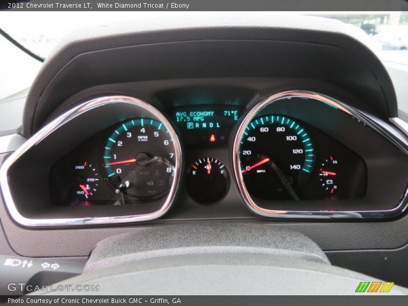White Diamond Tricoat / Ebony 2012 Chevrolet Traverse LT