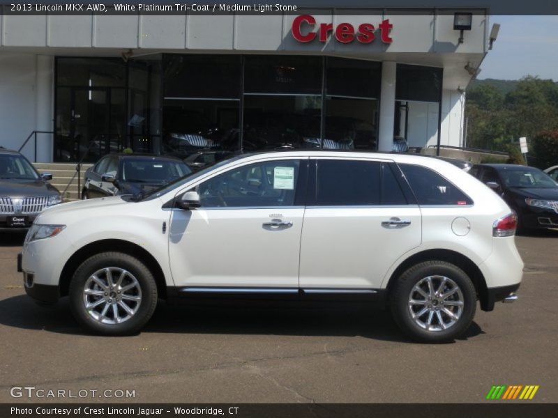 White Platinum Tri-Coat / Medium Light Stone 2013 Lincoln MKX AWD