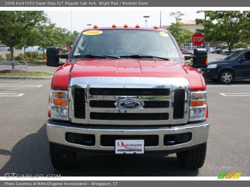 Bright Red / Medium Stone 2008 Ford F350 Super Duty XLT Regular Cab 4x4