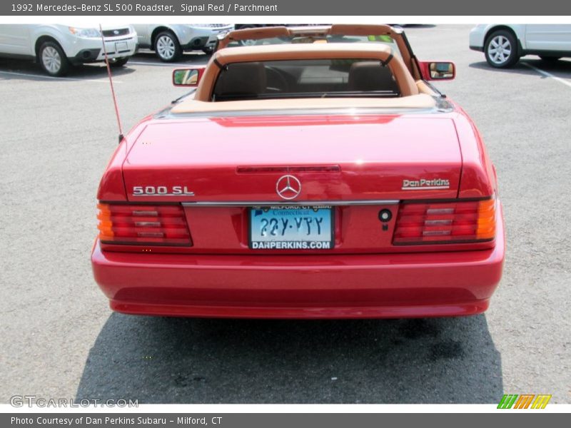 Signal Red / Parchment 1992 Mercedes-Benz SL 500 Roadster